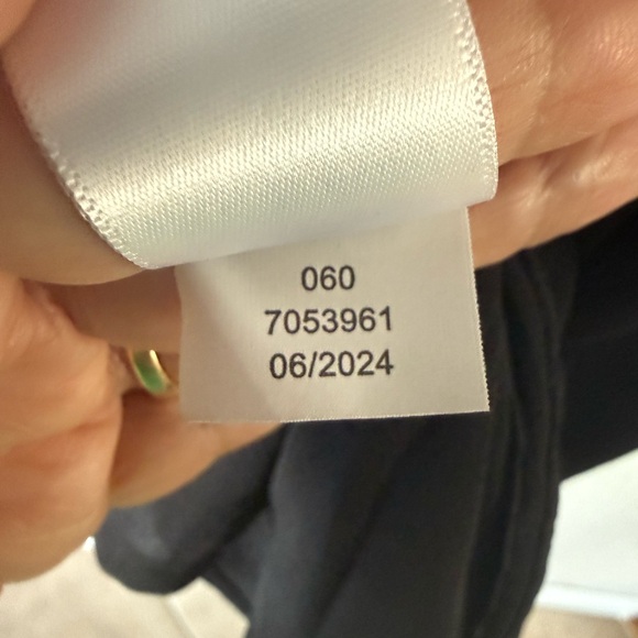 NWT CeCe Black Knee Length Poly Crêpe Tie Neck Dress XL 3/4 Sleeve Office Modest - Picture 10 of 10